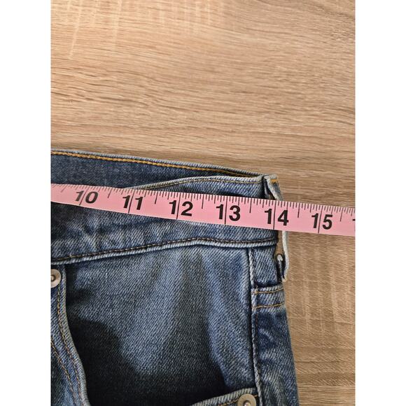 EVERLANE The High-Rise Flare Size 26 Regular Bright Indigo Blue Stretch Stretchy - Picture 12 of 16